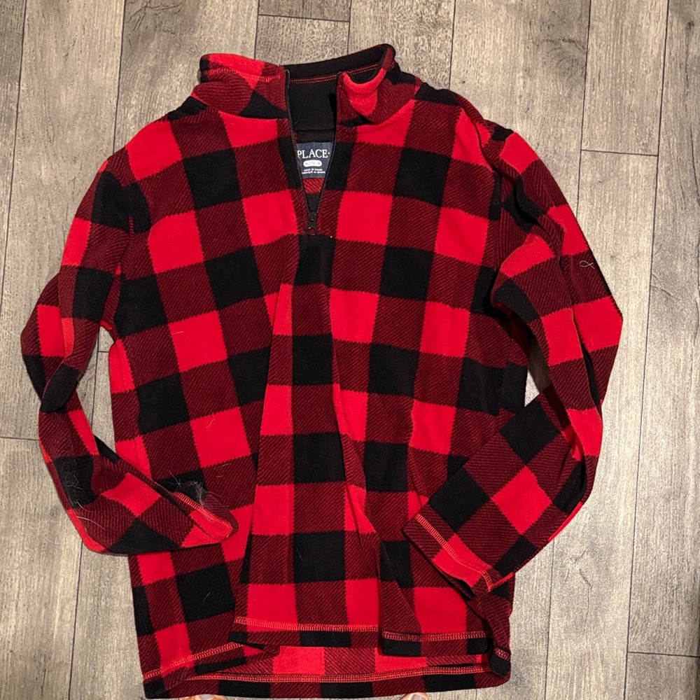 Boys XL buffalo plaid fleece